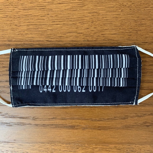 FACE MASK 2 layer Cloth BARCODE Adjust Ear Loop - Picture 4 of 11